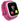 Reloj inteligente rosa que muestra una llamada entrante de 'Papá', mostrada en una interfaz de pantalla táctil clara y colorida, ideal para la comunicación familiar.